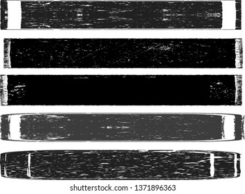 Grunge Paint Roller . Vector brush Stroke . Distressed banners, stamps . Black stripes isolated. paintbrush collection . Modern Textured shape . Dry border in Black . Brushstroke set . bulge lines