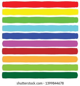 Grunge Paint Roller . Vector brush Stroke . Distressed banner . Colorful stripes isolated. paintbrush collection . Modern Textured shape . Dry border in Black . Bulge lines