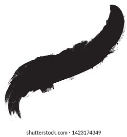 Grunge Paint Roller . Vector brush Stroke . Distressed banner . Black stripes isolated. paintbrush collection . Modern Textured shape . Dry border in Black . Oblique lines