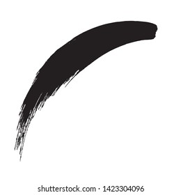 Grunge Paint Roller . Vector brush Stroke . Distressed banner . Black stripes isolated. paintbrush collection . Modern Textured shape . Dry border in Black . Oblique lines