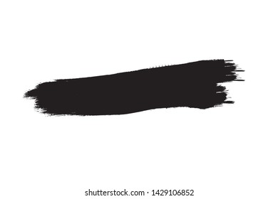 Grunge Paint Roller . Vector brush Stroke . Distressed banner . Black stripes isolated. paintbrush collection . Modern Textured shape . Dry border in Black . Bulge lines