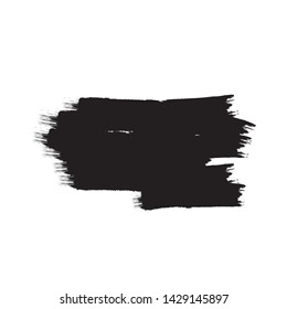 Grunge Paint Roller . Vector brush Stroke . Distressed banner . Black stripes isolated. paintbrush collection . Modern Textured shape . Dry border in Black . Bulge lines