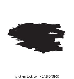 Grunge Paint Roller . Vector brush Stroke . Distressed banner . Black stripes isolated. paintbrush collection . Modern Textured shape . Dry border in Black . Bulge lines