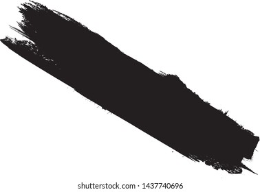 Grunge Paint Roller . Vector brush Stroke . Distressed banner . Black stripes isolated. paintbrush collection . Modern Textured shape . Dry border in Black . Oblique lines