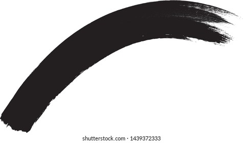 Grunge Paint Roller . Vector brush Stroke . Distressed banner . Black stripes isolated. paintbrush collection . Modern Textured shape . Dry border in Black . Bulge lines