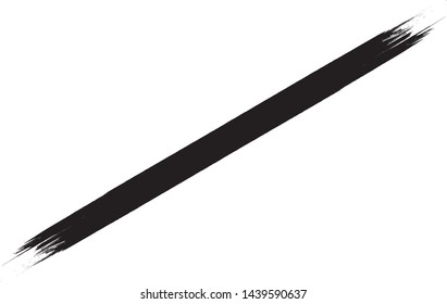 Grunge Paint Roller . Vector brush Stroke . Distressed banner . Black stripes isolated. paintbrush collection . Modern Textured shape . Dry border in Black . Oblique lines