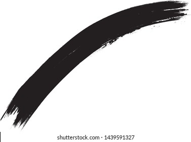 Grunge Paint Roller . Vector brush Stroke . Distressed banner . Black stripes isolated. paintbrush collection . Modern Textured shape . Dry border in Black . Bulge lines
