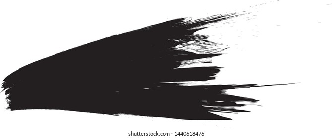 Grunge Paint Roller . Vector brush Stroke . Distressed banner . Black stripes isolated. paintbrush collection . Modern Textured shape . Dry border in Black . Bulge grange lines