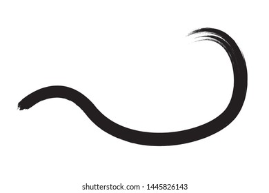 Grunge Paint Roller . Vector brush Stroke . Distressed banner . Black stripes isolated. paintbrush collection . Modern Textured shape . Dry border in Black . Wave
 lines
