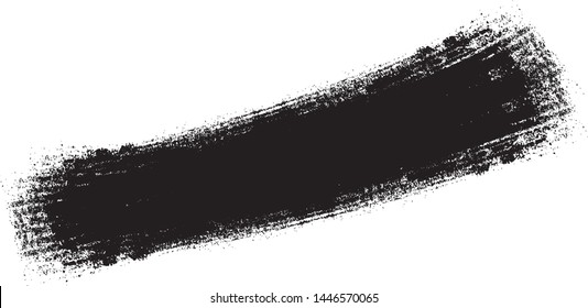 Grunge Paint Roller . Vector brush Stroke . Distressed banner . Black stripes isolated. paintbrush collection . Modern Textured shape . Dry border in Black . Bulge lines