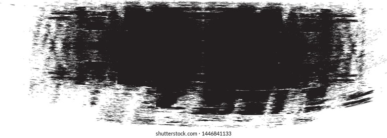Grunge Paint Roller . Vector brush Stroke . Distressed banner . Black stripes isolated. paintbrush collection . Modern Textured shape . Dry border in Black . Bulge lines