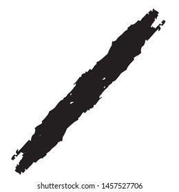 Grunge Paint Roller . Vector brush Stroke . Distressed banner . Black stripes isolated. paintbrush collection . Modern Textured shape . Dry border in Black . Oblique lines