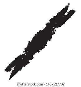 Grunge Paint Roller . Vector brush Stroke . Distressed banner . Black stripes isolated. paintbrush collection . Modern Textured shape . Dry border in Black . Oblique lines