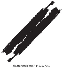 Grunge Paint Roller . Vector brush Stroke . Distressed banner . Black stripes isolated. paintbrush collection . Modern Textured shape . Dry border in Black . Oblique lines