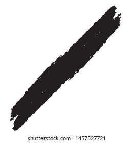 Grunge Paint Roller . Vector brush Stroke . Distressed banner . Black stripes isolated. paintbrush collection . Modern Textured shape . Dry border in Black . Oblique lines