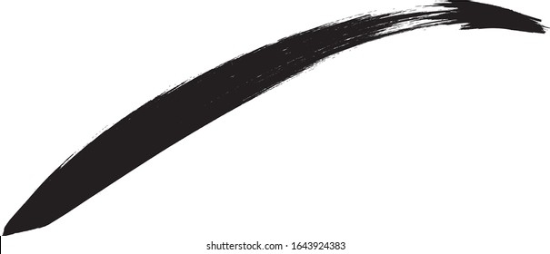 Grunge Paint Roller . Vector brush Stroke . Distressed banner . Black stripes isolated. paintbrush collection . Modern Textured shape . Dry border in Black . Bulge lines