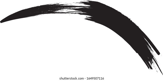 Grunge Paint Roller . Vector brush Stroke . Distressed banner . Black stripes isolated. paintbrush collection . Modern Textured shape . Dry border in Black . Bulge lines