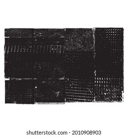 Grunge Paint Roller . Vector brush Stroke . Distressed banner . Black stripes isolated. paintbrush collection . Modern Textured shape . Dry border in Black . Bulge lines