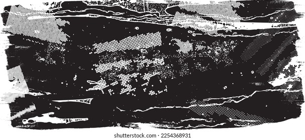Grunge Paint Roller . Vector brush Stroke . Distressed banner . Black stripes isolated. paintbrush collection . Modern Textured shape . Dry border in Black . Bulge lines