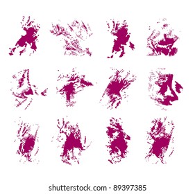 grunge paint splashes drips and splatter