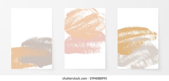 Grunge paint splatter backgrounds set. Powder texture stains. Abstract grunge posters, wall art, banners, greeting cards.