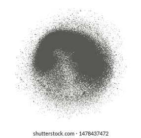 Grunge paint spray round shape