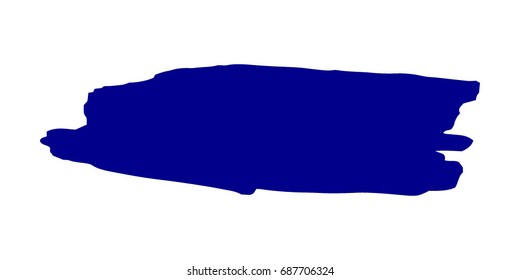 Grunge Paint stripe . Distressed Vector Brush Stroke . Blue Modern Textured banner .