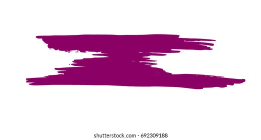 Grunge Paint stripe . Distressed Vector Brush Stroke . Pink Modern Textured banner .