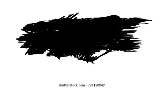 Grunge Paint stripe. Distressed Vector Brush Stroke. Black Modern Textured banner . Dirty Artistic Design Elements. Creative Design Elements. Perfect For Logo, Banner, Icon.