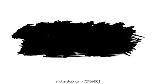 Grunge Paint stripe. Distressed Vector Brush Stroke. Black Modern Textured banner . Dirty Artistic Design Elements. Creative Design Elements. Perfect For Logo, Banner, Icon.
