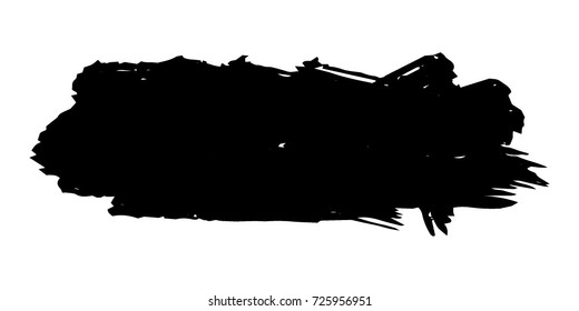 Grunge Paint stripe. Distressed Vector Brush Stroke. Black Modern Textured banner . Dirty Artistic Design Elements. Creative Design Elements. Perfect For Logo, Banner, Icon.