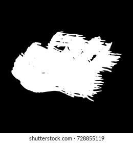 Grunge Paint stripe . Distressed Vector Brush Stroke . White Modern Textured banner . Dirty Artistic Design Elements. Creative Design Elements. Perfect For Logo, Banner, Icon.