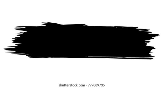 Grunge Paint stripe . Distressed Vector Brush Stroke . Black Modern Textured banner . Dirty Artistic Design Elements. Creative Design Elements. Perfect For Logo, Banner, Icon.