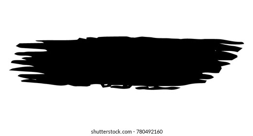 Grunge Paint stripe . Distressed Vector Brush Stroke . Black Modern Textured banner . Dirty Artistic Design Elements. Creative Design Elements. Perfect For Logo, Banner, Icon