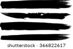 Grunge Paint stripe . Vector brush Stroke . Distressed banner . Black isolated paintbrush collection . Modern Textured shape . Dry border in Black 