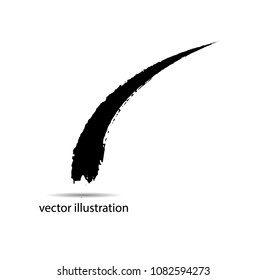 Grunge Paint stripe . Vector brush Stroke . Distressed banner . Black isolated paintbrush collection . Modern Textured shape . Dry border in Black . Bulge lines