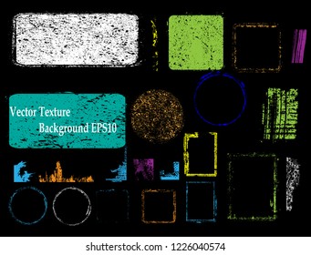 Grunge Paint stripe . Vector brush Stroke . Distressed banner . Black isolated paintbrush collection . Modern Textured shape . Dry border in Black . Bulge lines, stamps, splats
