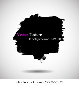Grunge Paint stripe . Vector brush Stroke . Distressed banner . Black isolated paintbrush collection . Modern Textured shape . Dry border in Black . Bulge lines