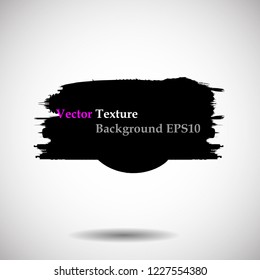 Grunge Paint stripe . Vector brush Stroke . Distressed banner . Black isolated paintbrush collection . Modern Textured shape . Dry border in Black . Bulge lines