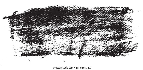 Grunge Paint Stripe. Vector Brush Stroke. Distressed Banner. Black Stripe. Modern Textured Shape. Dry Border In Black