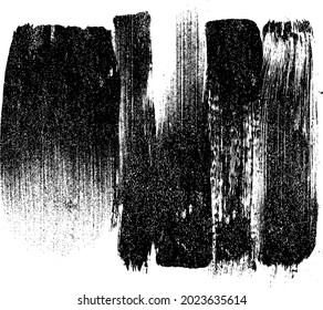 Grunge Paint stripe . Vector brush Stroke . Distressed banner . Black isolated paintbrush collection . Modern Textured shape . Dry border in Black . 