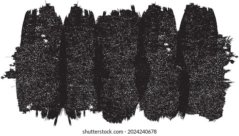 Grunge Paint stripe . Vector brush Stroke . Distressed banner . Black isolated paintbrush collection . Modern Textured shape . Dry border in Black 