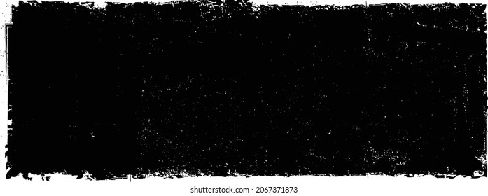 Grunge Paint stripe . Vector brush Stroke . Distressed banner . Black isolated paintbrush collection . Modern Textured shape . Dry border in Black . 