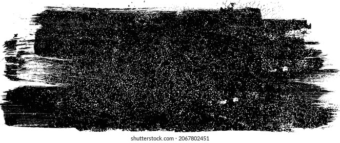 Grunge Paint stripe . Vector brush Stroke . Distressed banner . Black isolated paintbrush collection . Modern Textured shape . Dry border in Black . 
