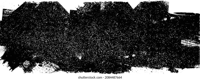 Grunge Paint stripe . Vector brush Stroke . Distressed banner . Black isolated paintbrush collection . Modern Textured shape . Dry border in Black . 