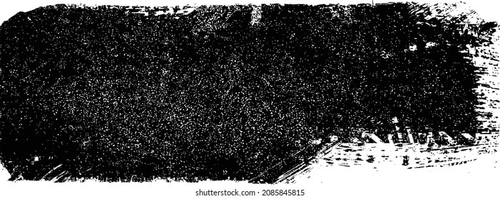 Grunge Paint stripe . Vector brush Stroke . Distressed banner . Black isolated paintbrush collection . Modern Textured shape . Dry border in Black . 