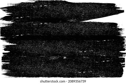 Grunge Paint stripe . Vector brush Stroke . Distressed banner . Black isolated paintbrush collection . Modern Textured shape . Dry border in Black . 
