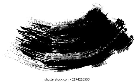 Grunge Paint stripe Vector brush Stroke. Grunge hand drawn paint brush. Curved brush stroke vector illustration.