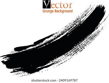 Grunge Paint stripe Vector brush Stroke, Hand Drawn Brush strokes, vector brush stroke, black vector brushstroke background, Black design elements isolated on white background..eps8