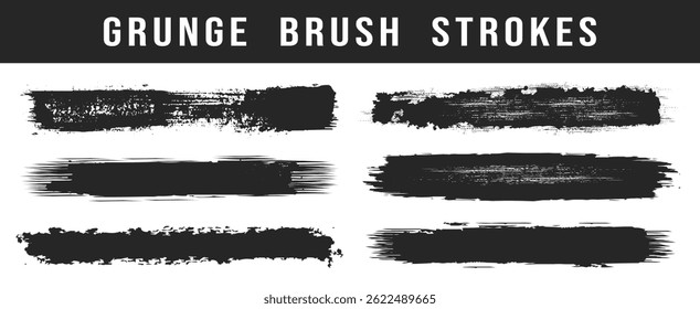 Grunge Paint stripe . Vector brush Stroke . Distressed banner